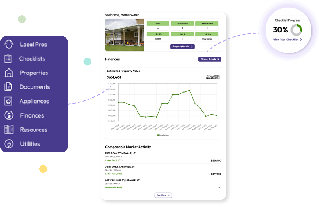 homeowner dashboard feature splash
